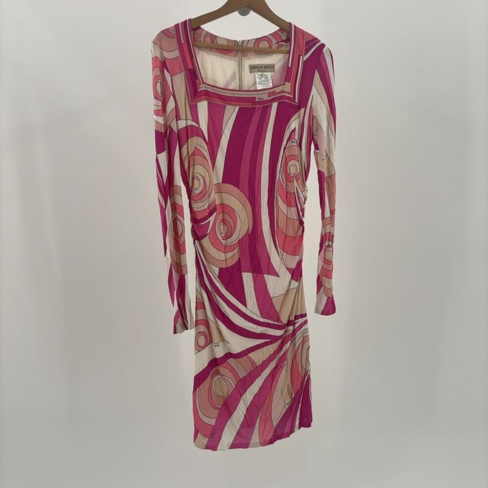 Emilio Pucci Square Neck Dress in Multicolor